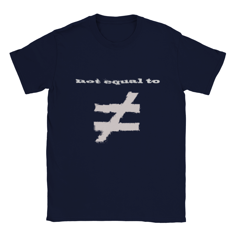 not equal to "WALLS" (Classic WHITE logo) Unisex Crewneck T-shirt