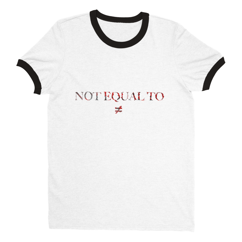 not equal to "RIPPED RECORD" Unisex Ringer T-shirt