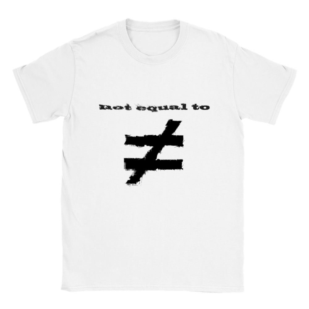 not equal to "WALLS" (Classic BLACK Logo) Unisex Crewneck T-shirt