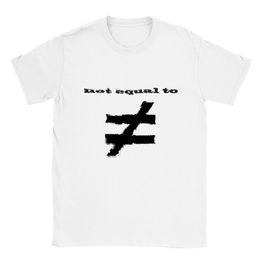 not equal to "WALLS" (Classic BLACK Logo) Unisex Crewneck T-shirt