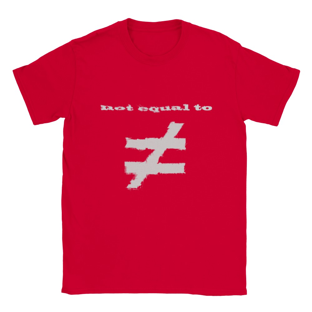 not equal to "WALLS" (Classic WHITE logo) Unisex Crewneck T-shirt