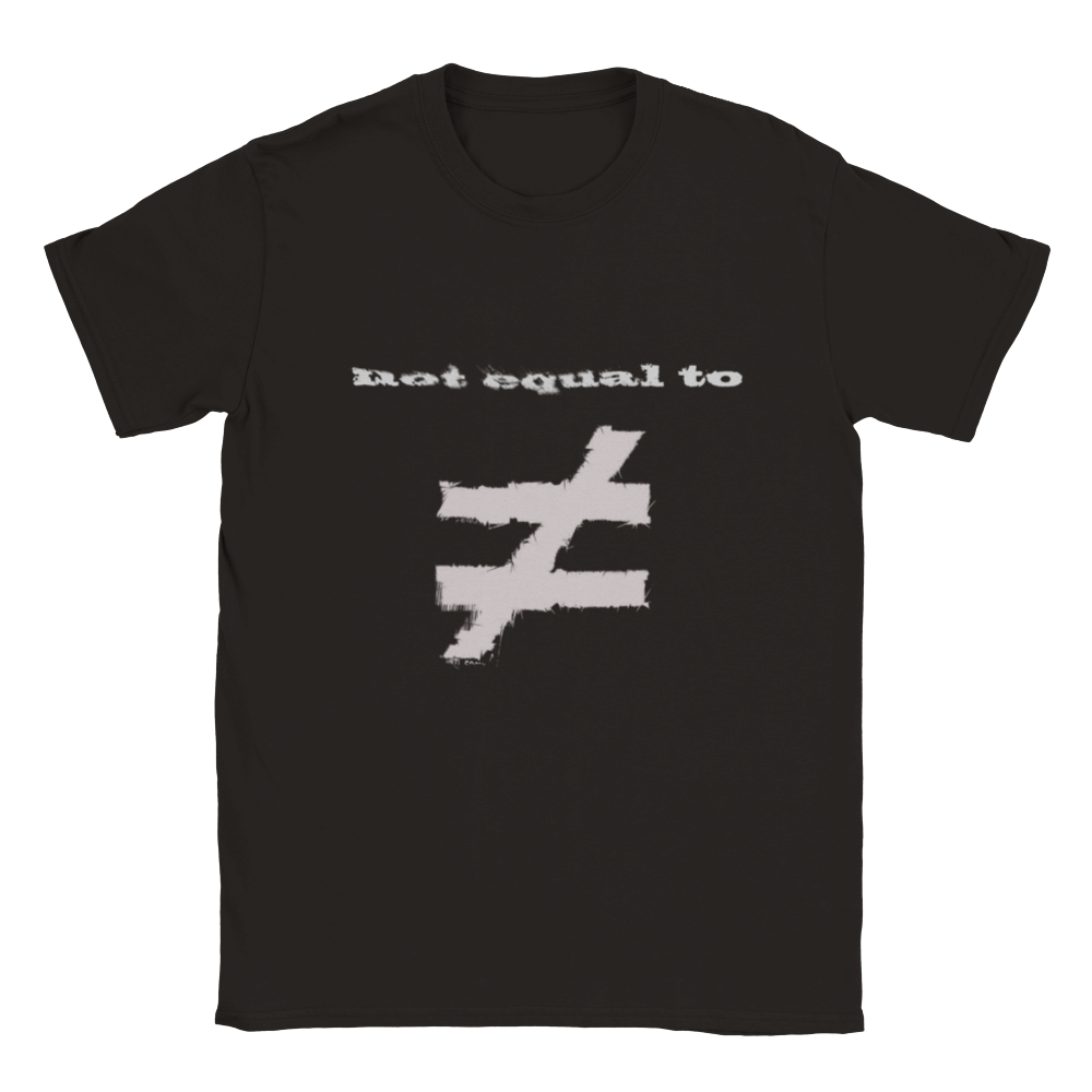 not equal to "WALLS" (Classic WHITE logo) Unisex Crewneck T-shirt