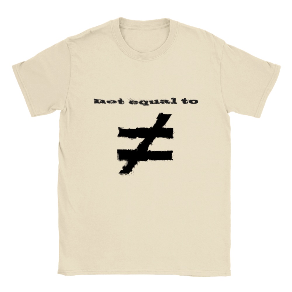 not equal to "WALLS" (Classic BLACK Logo) Unisex Crewneck T-shirt